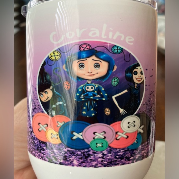 NWT Custom Tumbler Caroline Image With Skyler Printed On Bottom W/Handle Straw - Picture 14 of 16